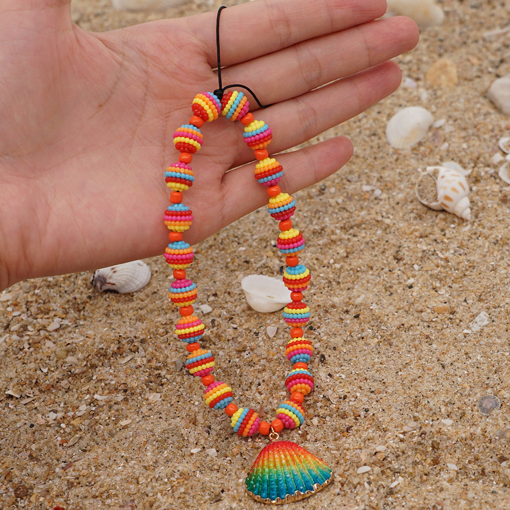 Wholesale Acrylic Bead Nylon Phone Lanyard